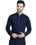 Jompers Men’s Sequins Chikankari Embroidered Kurtas