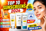 Top 10 Best Sunscreen in India (2026) – Safe, Chemical-Free & Dermatologist-Tested